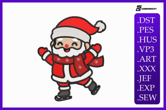 Festive Christmas Santa Skating