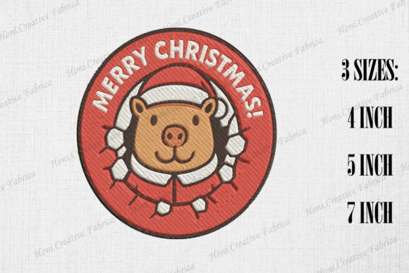Merry Christmas Cute Capybara