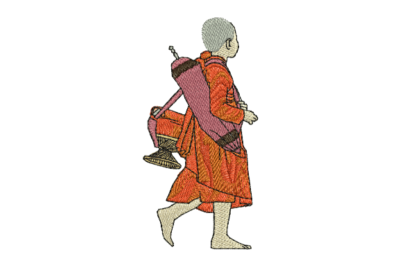 Novice Monk Embroidery Design