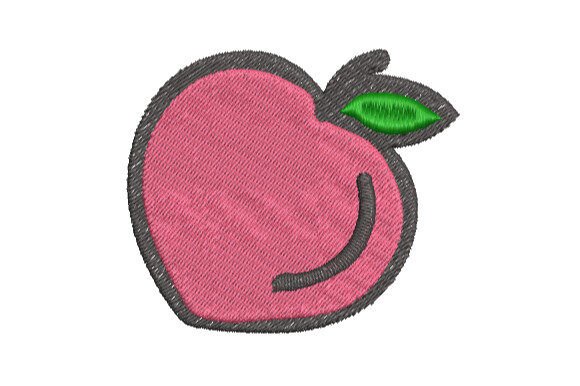 Pink Plump Peach Embroidery Design