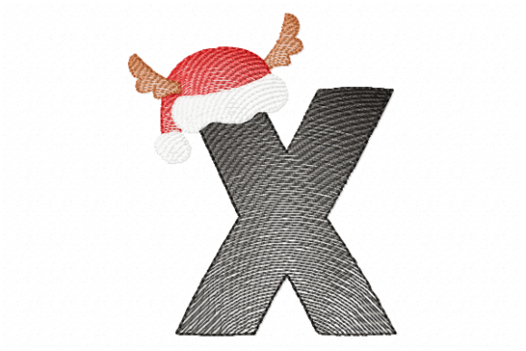 Santa Letter X Embroidery Design